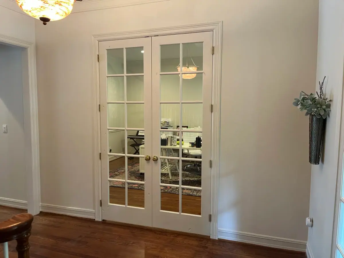 New French doors between two rooms